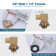 Ensemble d'installation de 2 pour robinets muraux commerciaux, avec raccords de 1/2 pouce NPT