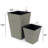 2 Handmade Gray Self-Watering Planters - For Indoor And Outdoor Beautiful Square Planter Hand Woven Plants Construction-603983995