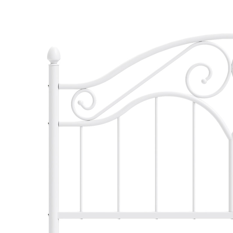 Lit plateforme Cerena, Double, Blanc