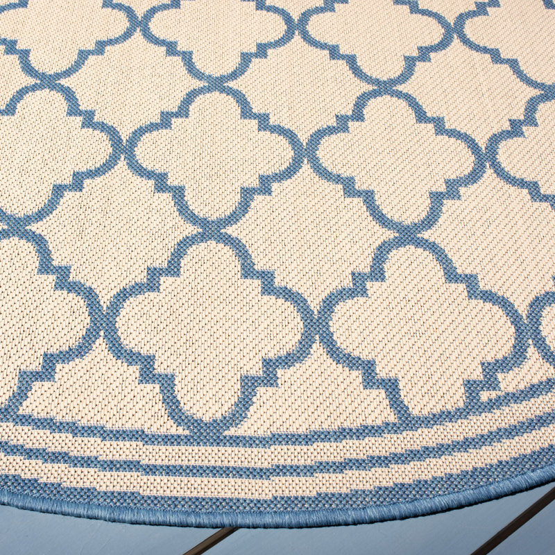 Tapis d'intérieur / extérieur à motif géométrique Adler, Rond 4 pi