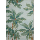 Balduina Sky / Green Outdoor Area Rug