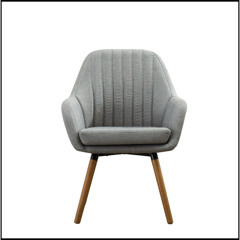 Fauteuil d'appoint contemporain en tissu Tuchico, Gris