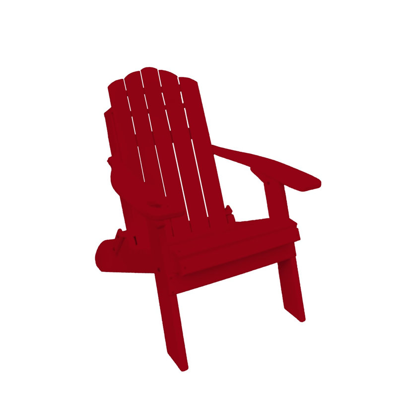Berinda Foldable Outdoor Adirondack Chair, Cardinal Red