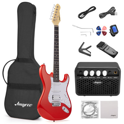 39"" Electric Guitar Kit, 20 Single and Double Effectors, with Amplifier, String, Tuner, Cable, Picks -  gaomon, YRWF-PEL_0ROIO6AA