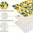 Minimalist Lemon Print Kitchen Mats for Kitchen & Simple Decor,Cream 2-Piece Set