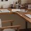 Bureau d'angle en bois massif en forme de L-1000649678-1000649667