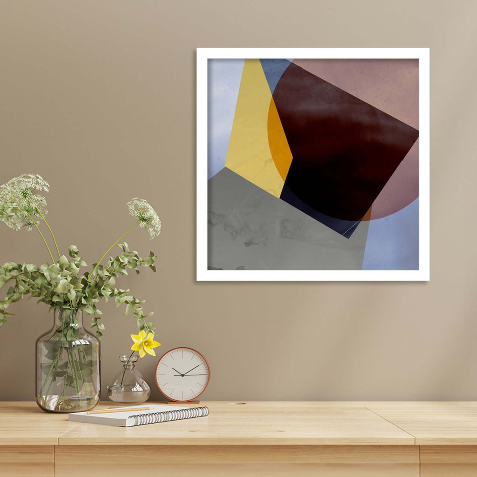 Flagler "Essentially Minimal II" Print, 17" H x 17" W, White