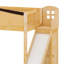 Lit simple superposé au dessus d'un lit double avec glissade et escalier, tablette de rangement et garde-robe-1763617573