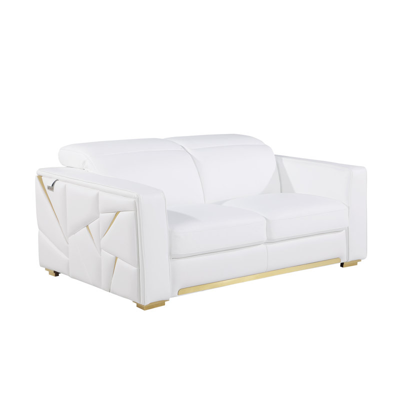 Causeuse Raymod, Or, Blanc