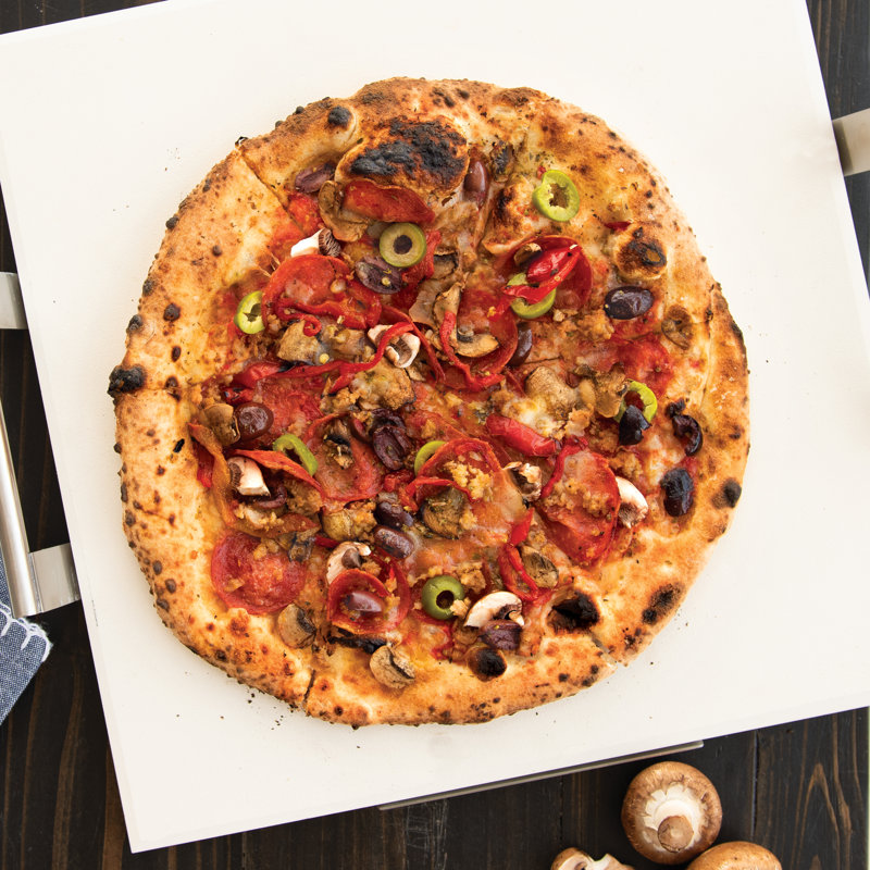 Nordic Ware 14-Inch Square Cordierite Pizza Stone with Stainless Steel Rack
