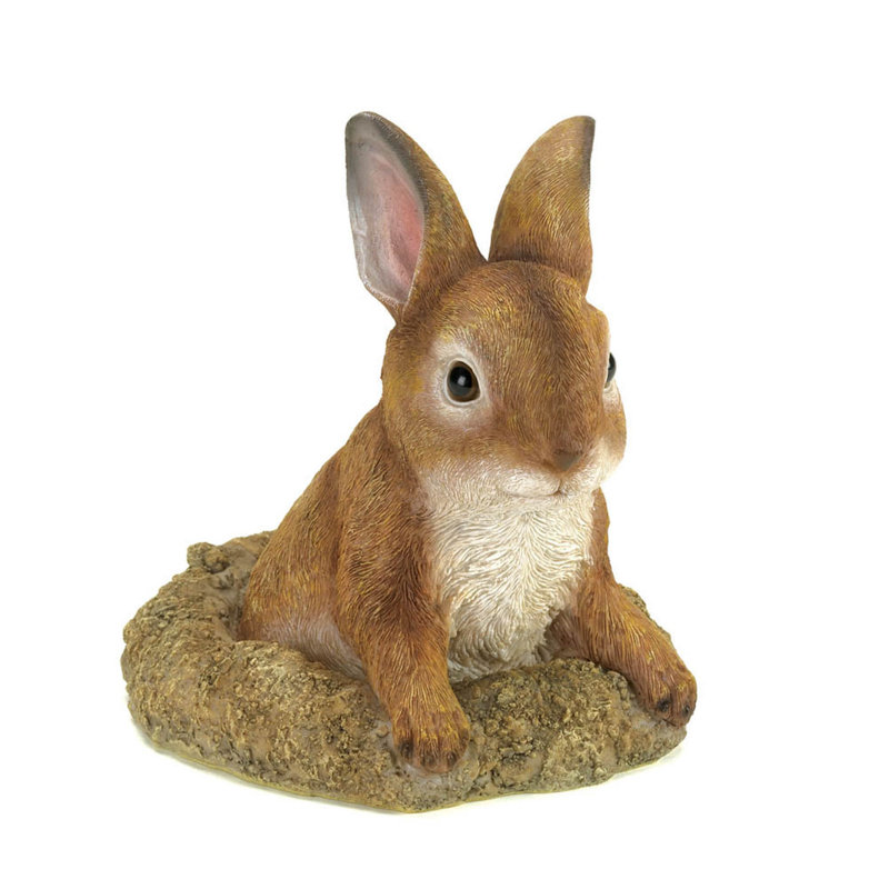 Curious Bunny Garden Decor | Realistic Rabbit Lawn Statue