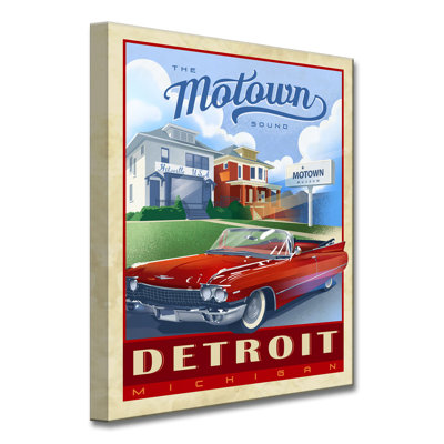 Motown - Detroit - Impression sur toile tendue