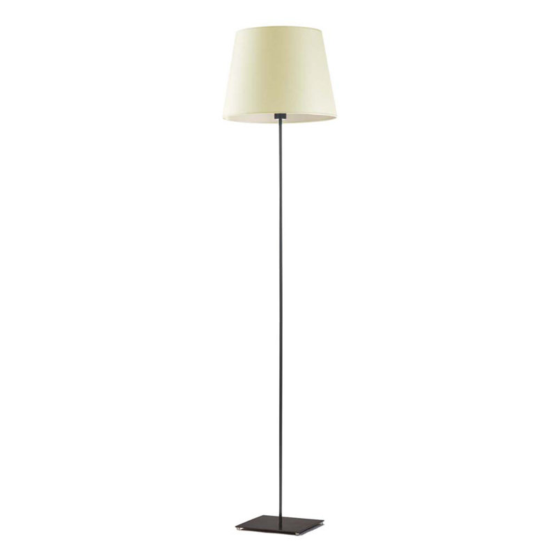 Asauni 162.5 H cm Traditional Floor Lamp, Ecru, Black