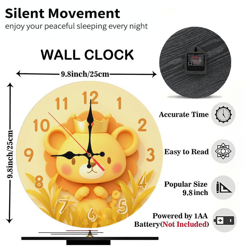 Adorable horloge lion