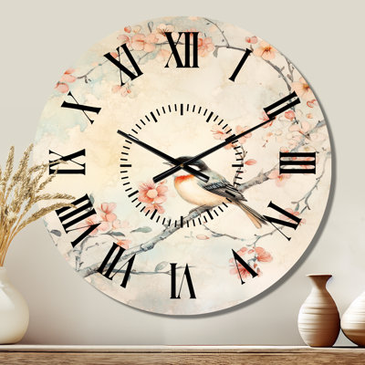Mikado II - Horloge murale asiatique ronde en métal