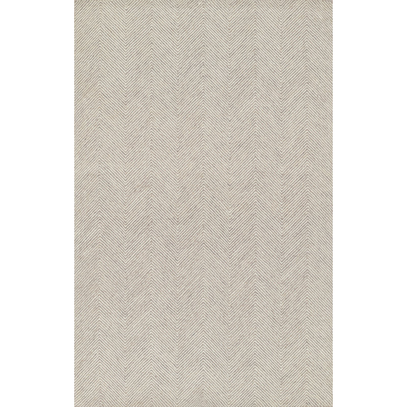 Wheaton Wool Chevron Area Rug in Taupe, Rectangle 8' x 10'