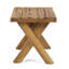 Table d'appoint rustique en bois - finition sablée, 17,93 po x 18,23 po, finition extérieure Patio Majesty, large et profond, pour utilisation