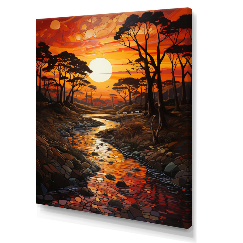 Bato Savannah Serenade africaine, Toile tendue, H 44 po x l 34 po x P 1,5 po