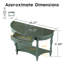 Console demi-lune en bois massif avec tiroir et tablette-537646100