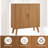 30" Wide Fluted Sideboard Buffet Cabinet With Adjustable Shelf And X-Shaped Base, Slim Console Table - Oak-2052501162
