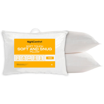 NightComfort Soft & Snug Firm Support Microfibre Pillows Pack of 2