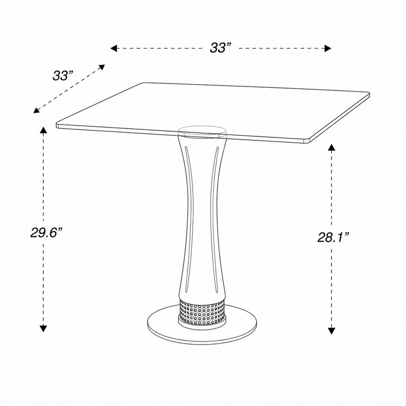 Table de salle à manger, Yellow; Tan