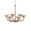 Marbella 6 - Light Abaca Rope/Wrought Iron Chandelier