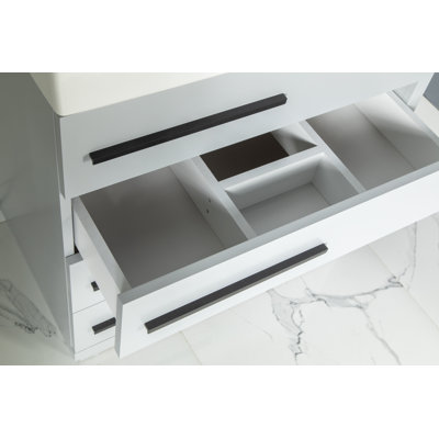 Meuble-lavabo de 30 po avec comptoir en porcelaine et lavabo Aurora