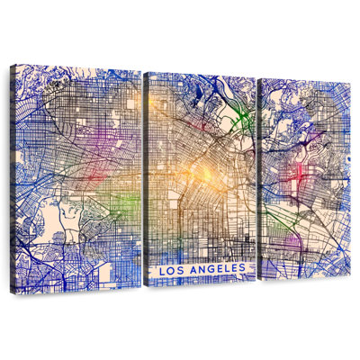 Carte colorée de Los Angeles Aliaz