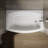 Expanse 60" x 38" Curved Integral Apron Bathtub-4094919-4126730