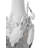 Silver/White 13.75" Porcelain Table Vase