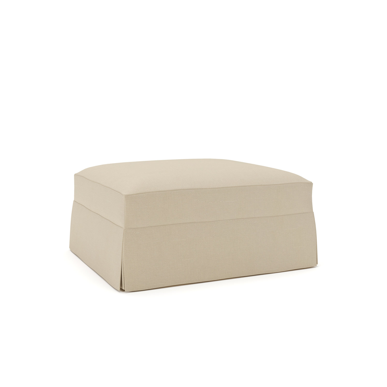 Lucia Upholstered Ottoman, Bayou Stone Canvas