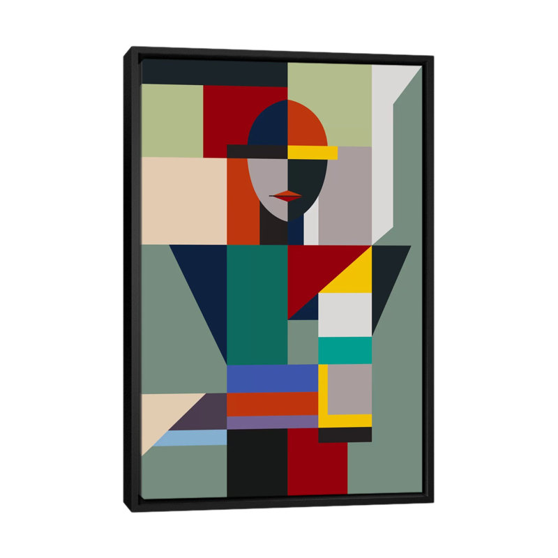 «Nameless Woman», impression sur toile, H 26 po x l 18 po x P 1,5 po, Toile encadrée noire, Pas de tapis