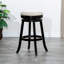 30 Inch Backless Swivel Bar Stool, Fabric Seat For Comfort And Style-764682447-764682446