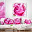 Coussin lombaire floral rose