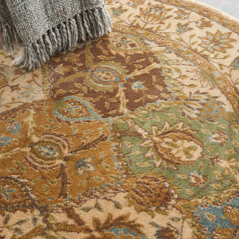 Baranof Oriental Indoor Rug, Round 7'10"