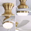 Ventilateur de plafond 52 pouces avec 3 lumières à DEL à intensité variable réversible, silencieux, moteur à courant continu et télécommande intelligente