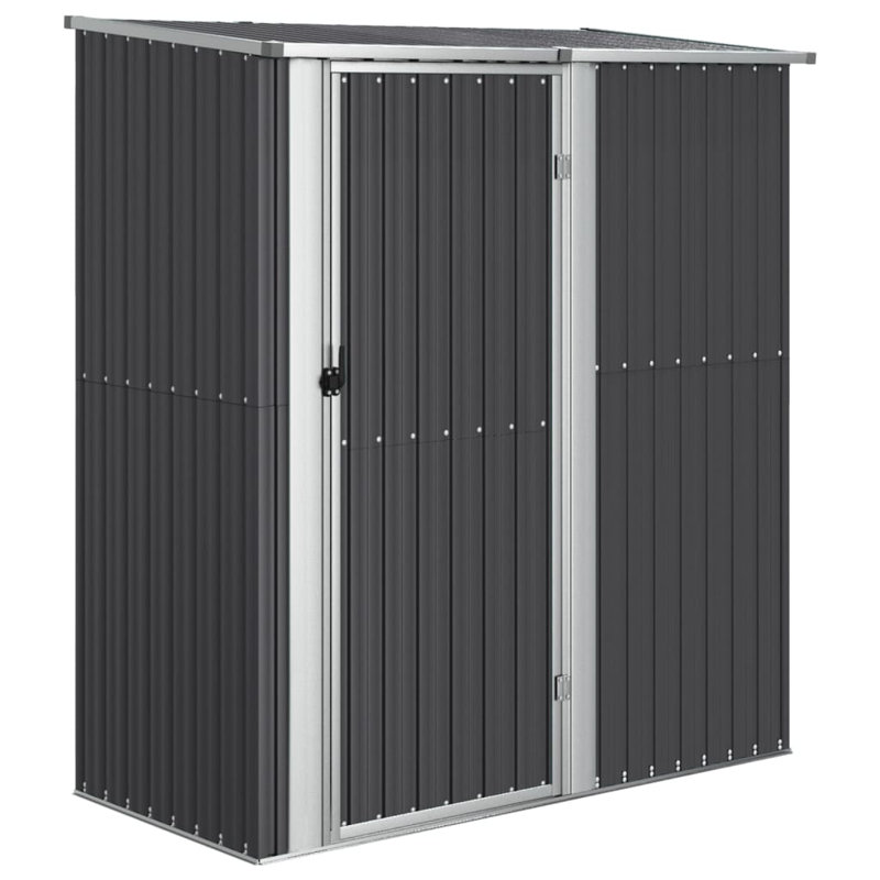 vidaXL Garden Shed Anthracite 71.1"x38.2"x82.5" Galvanized Steel, Anthracite