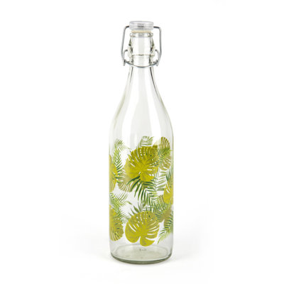 Excelsa Foliage 1000ml Glass Water Bottle