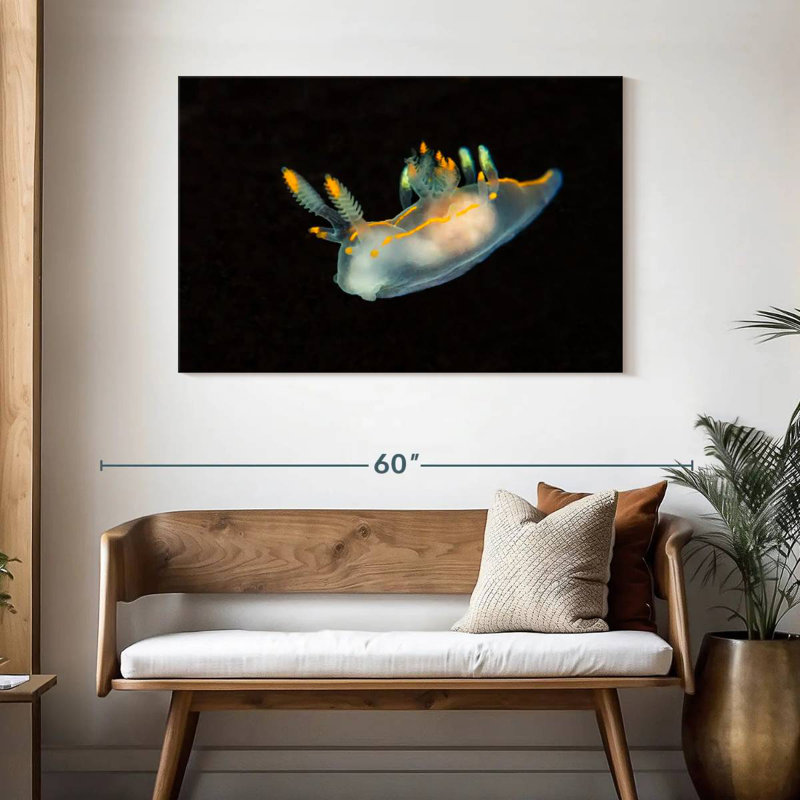 Sea Slug In Dark Waters, 30" H x 45" W