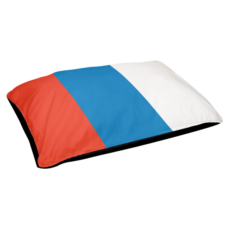 Coussin extérieur Oklahoma, Moyen (H 9,5 po x l 28 po x P 18 po), Rouge basketball / bleu basketball / blanc