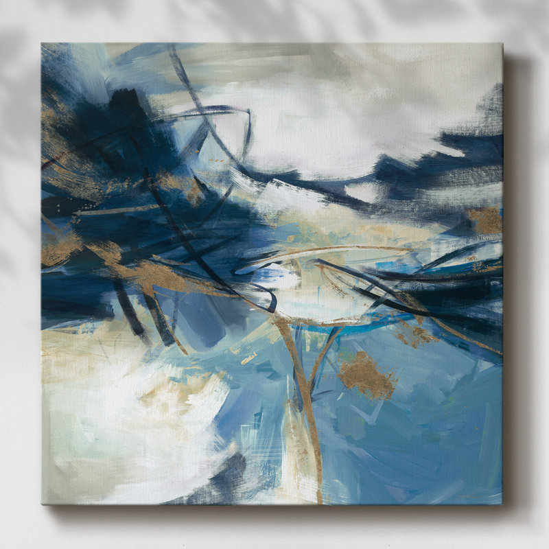 «Blue Abstract», impression sur toile tendue, H 40 po x l 40 po x P 1,5 po