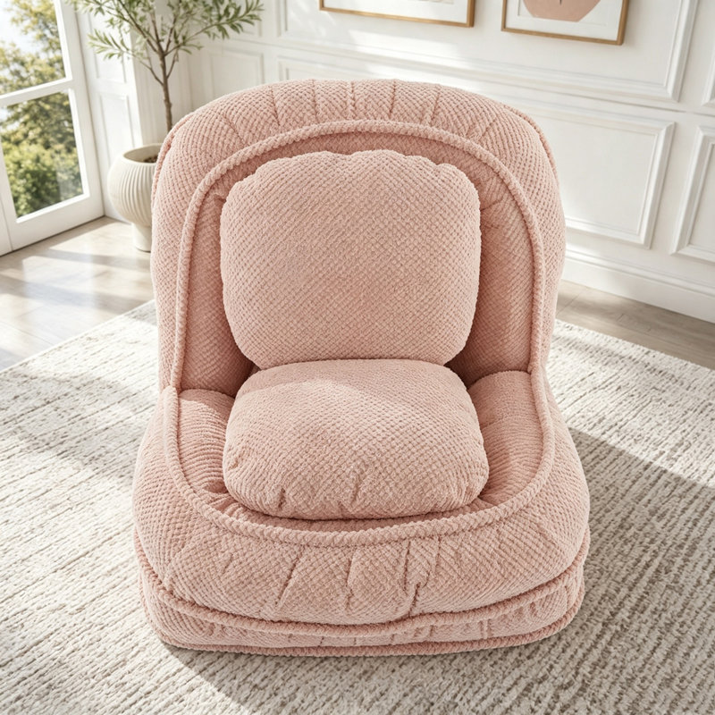 Canapé Lazy, 5 positions réglables, Rose
