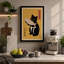 Cat with Fish Japandi - Wrapped Canvas-1903950866-1903950868