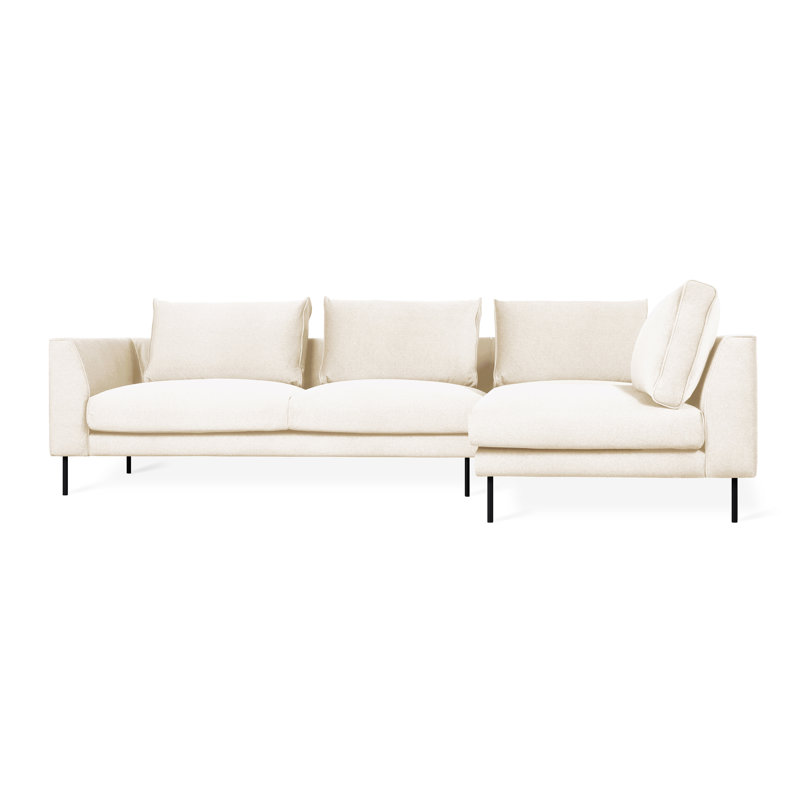 Renfrew XL Sectional, Merino Cream 100% Polyester, Right Hand Facing
