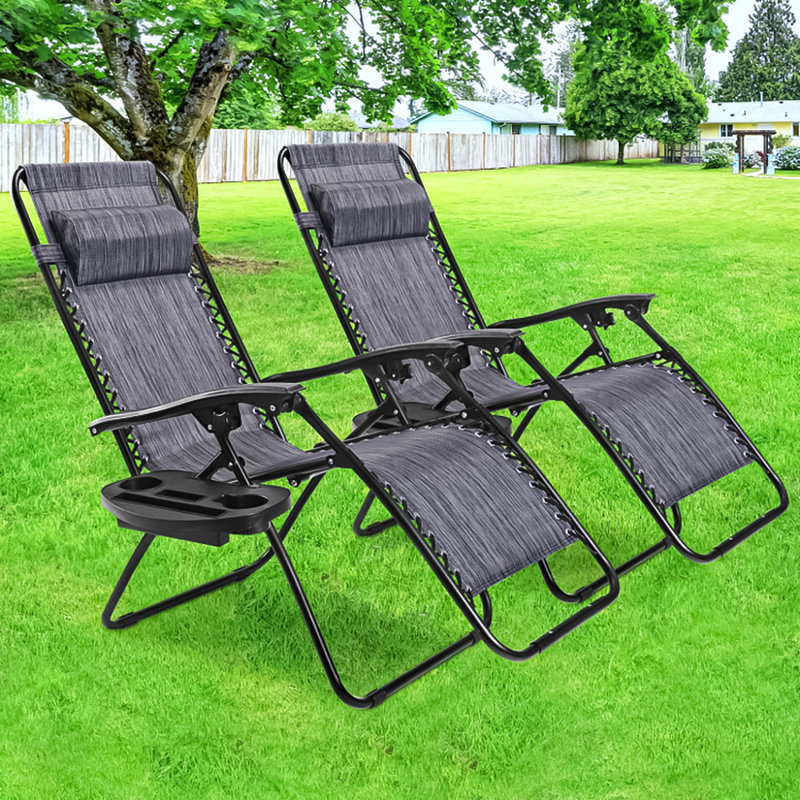 Folding Zero Gravity Chair, Gray