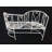  Vis-A-Vis Metal Garden Bench