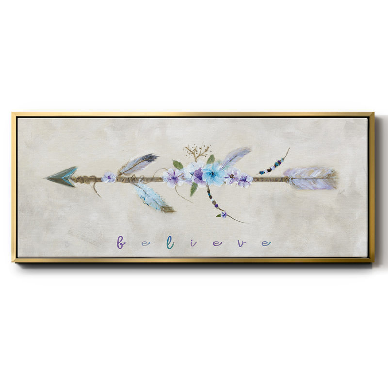 Boho Arrow I - toile encadrée, H 24 po x l 60 po