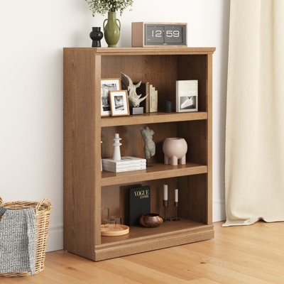 2 Tiers 30" Bookcase, Home Office Storage Floor Standing Bookshelf with Adjustable Shelf