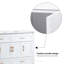 Ensemble de meuble-lavabo blanc 48 po avec lavabo en céramique, armoire de rangement abondante, 4 portes à fermeture douce et 4 tiroirs